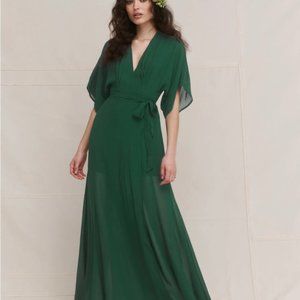 Reformation Winslow Dress in Emerald, L